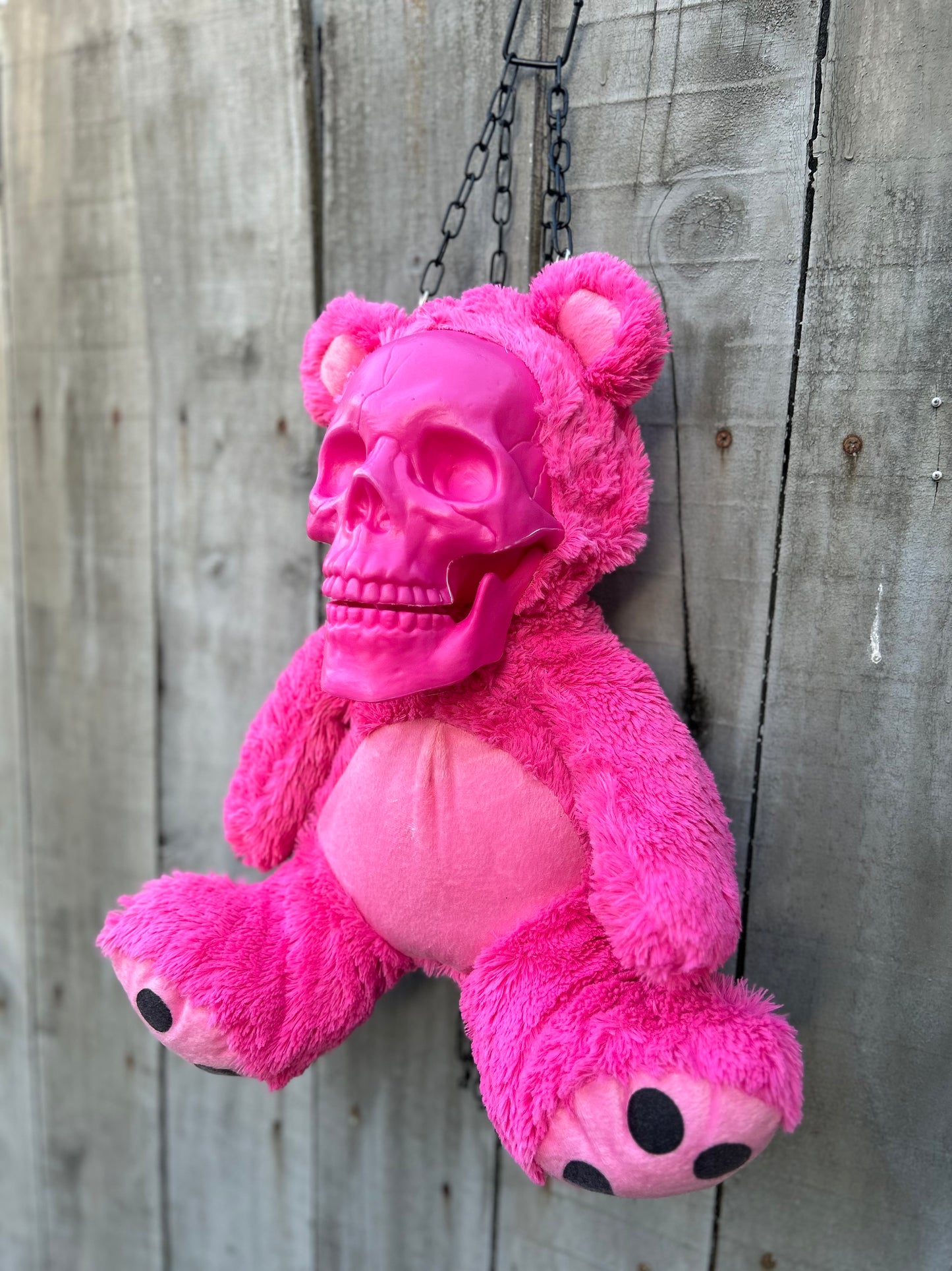Pink Skeleton Bear Backpack