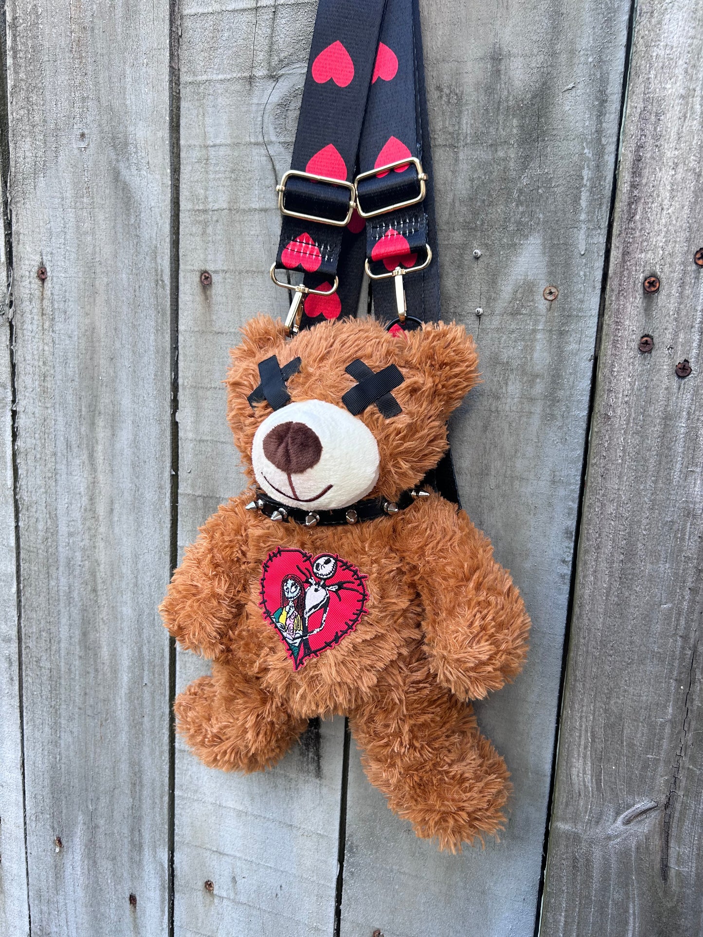 Jack and Sally Plushibebe Bear Backpack