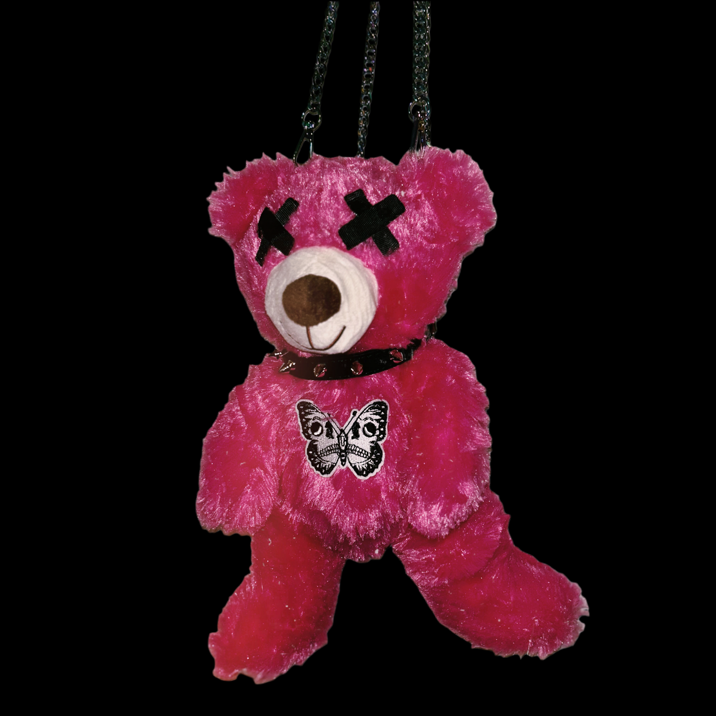 Gothic Butterfly Pink Bear Backpack