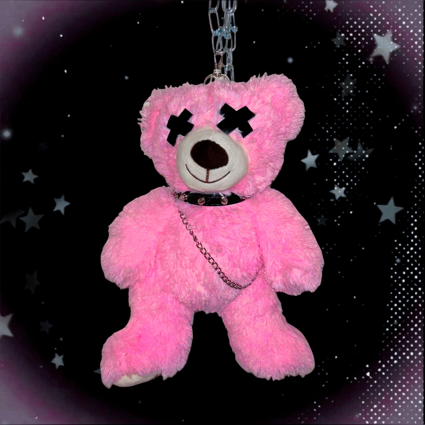 Chainlink Pink Bear Backpack