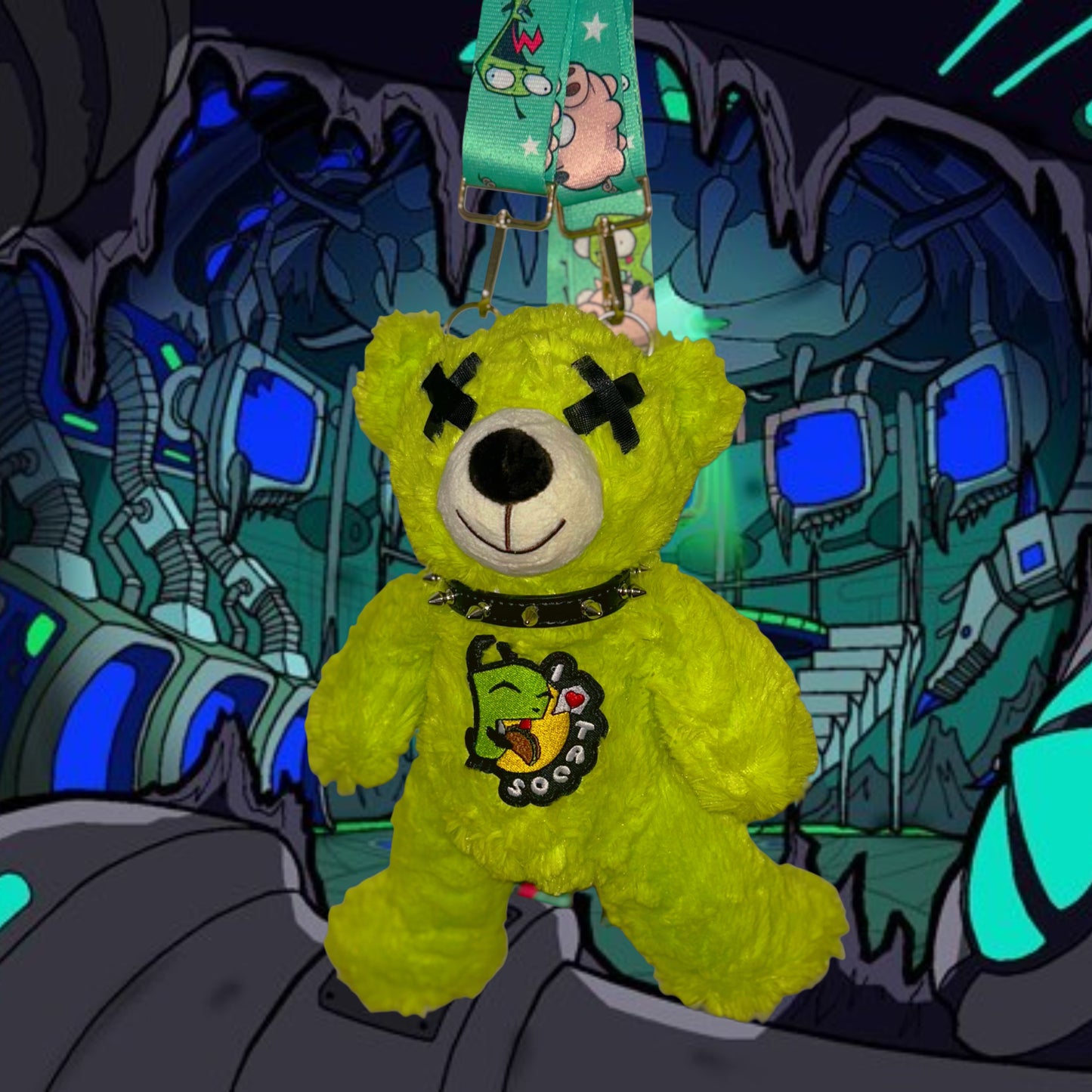 Invader Zim-Themed Bear Backpack